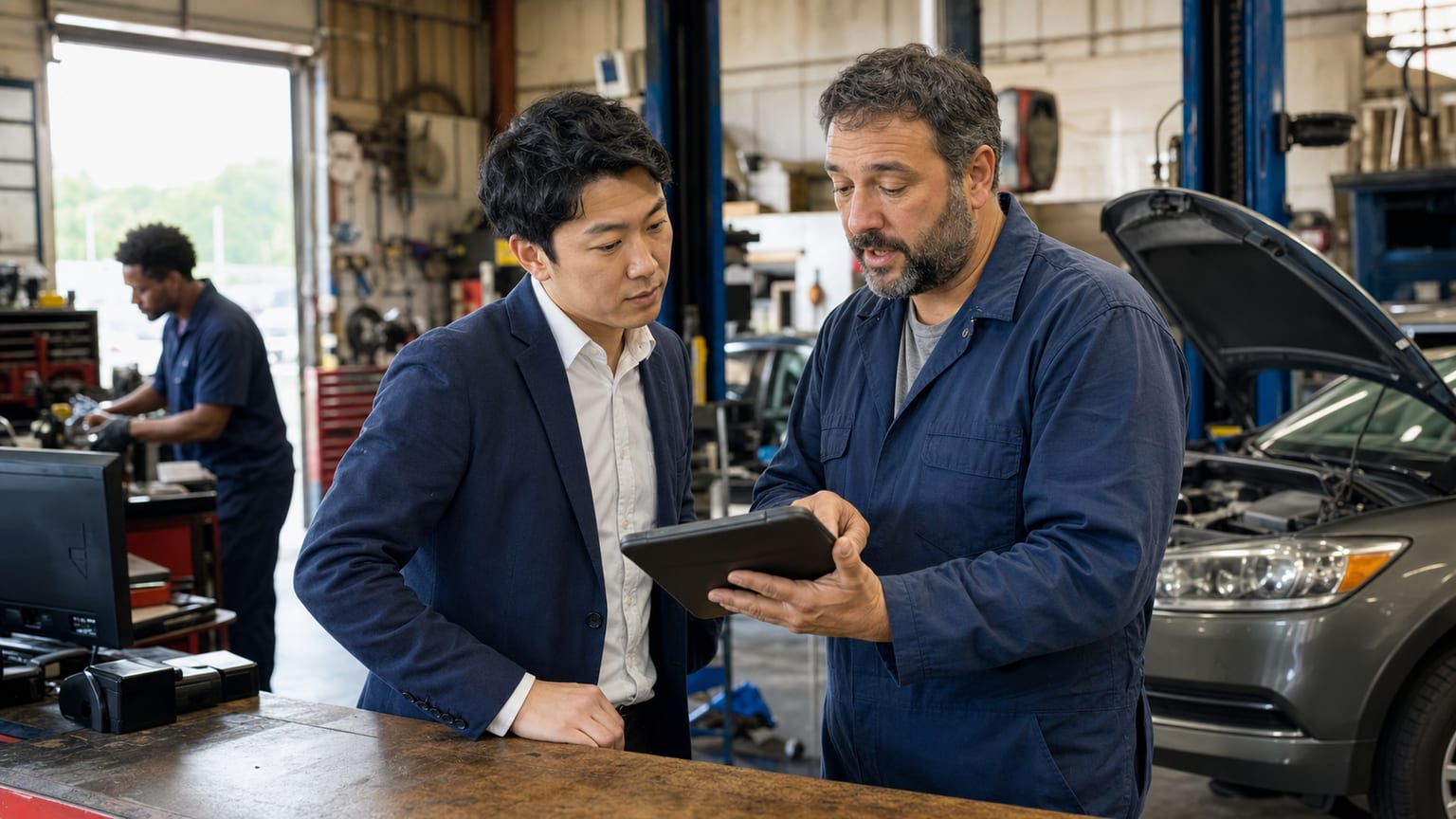 アメリカの自動車修理工場で使う英語