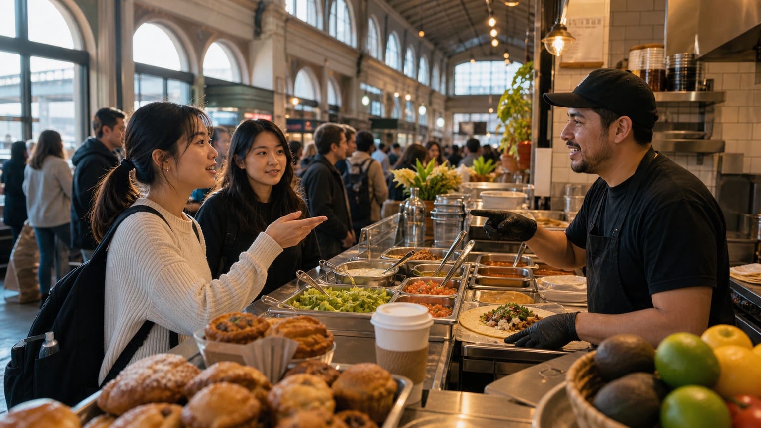 フェリービル、ミッション、バークレーの食店ではどんな英語が必要か?