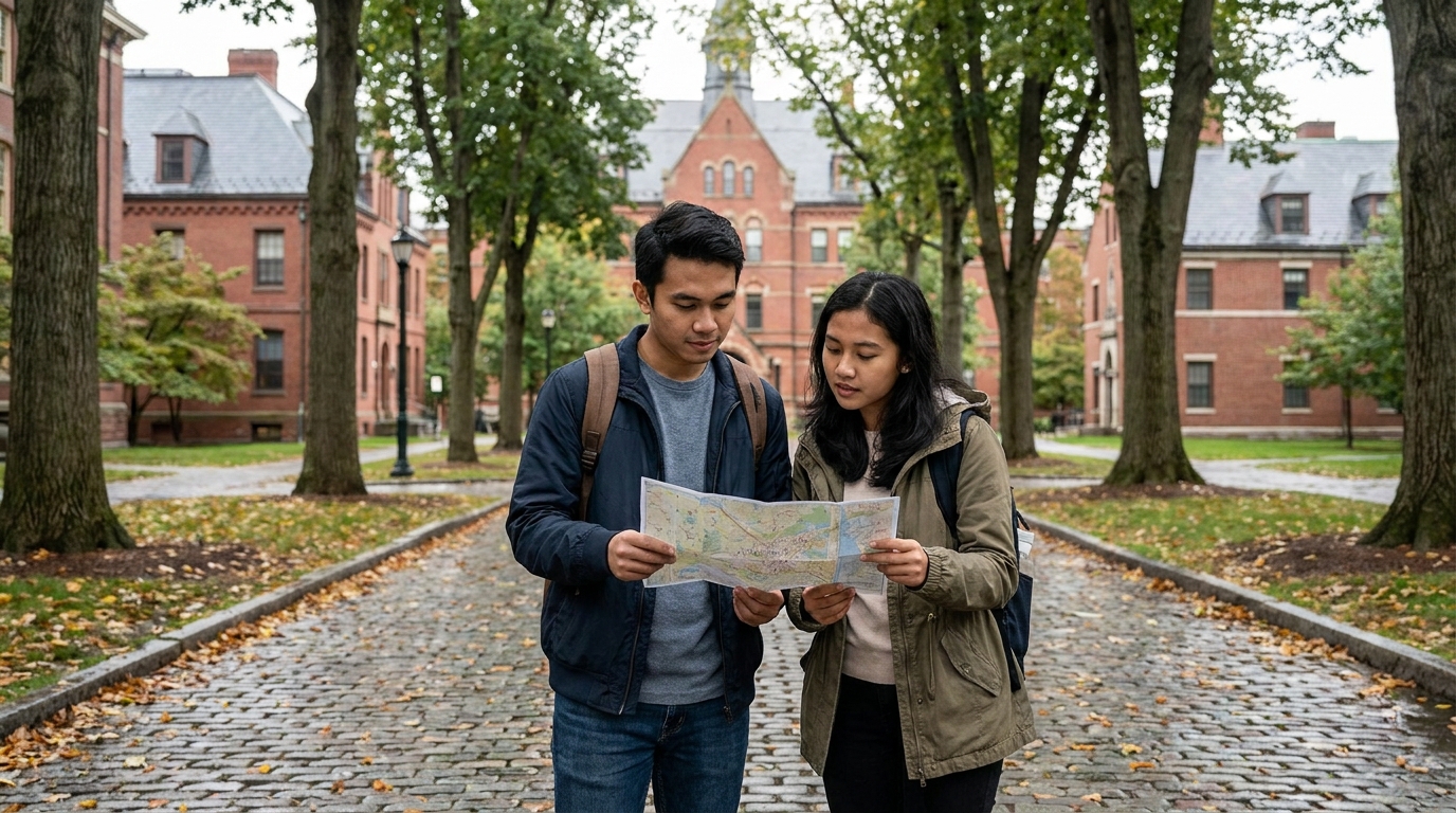 Peta Kota Universitas Boston: Harvard, MIT, BU, Northeastern, Tufts, BC