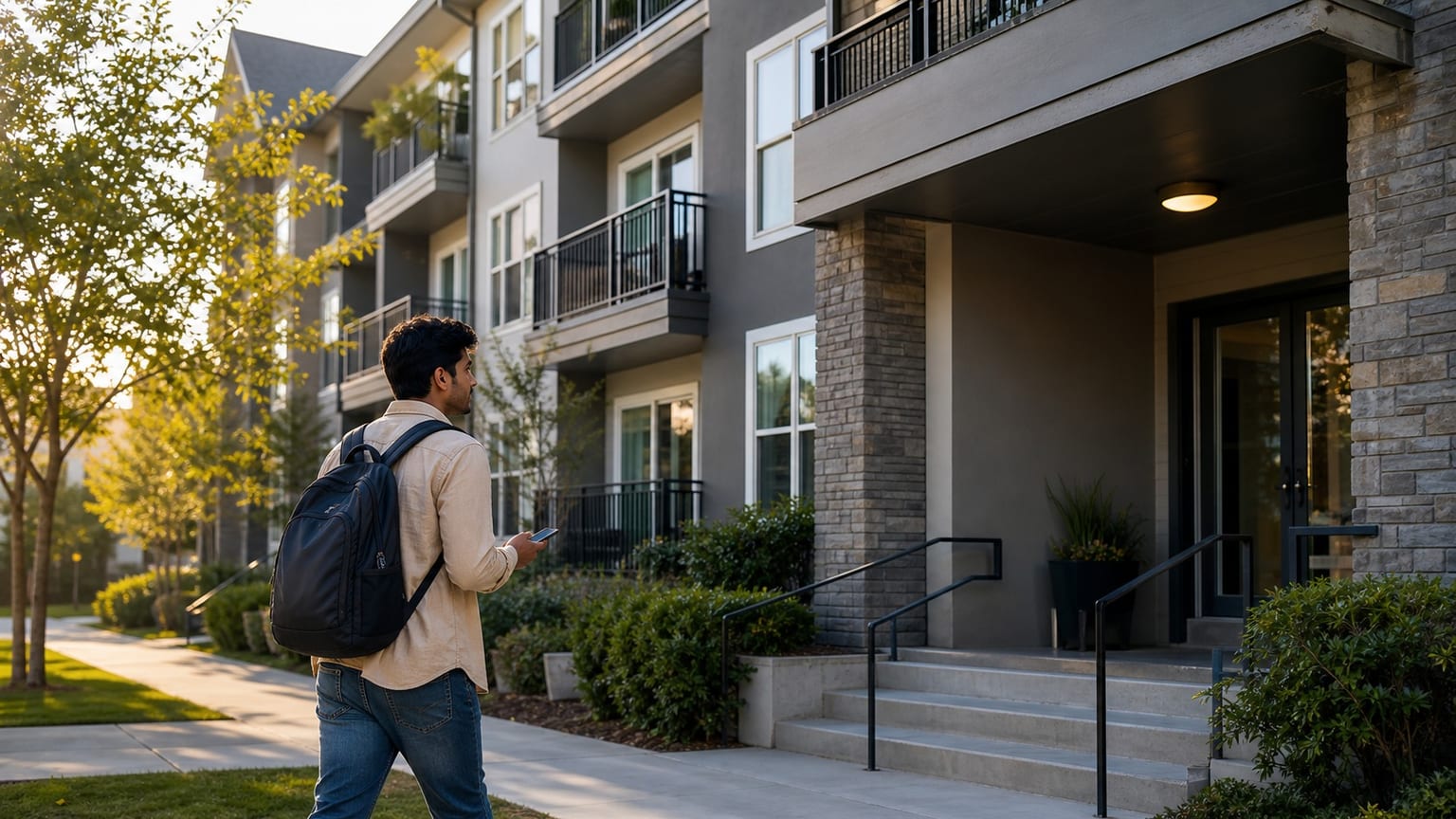 इमारतों का बाहर से वर्णन: Facade, Balcony, Roof और Entryway
