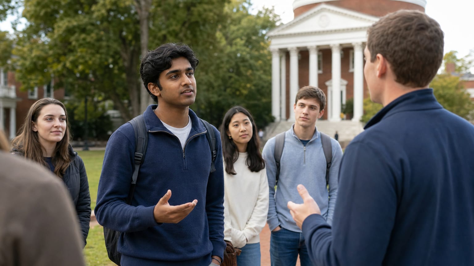 कौन से English सवाल आपको UVA कैंपस टूर पर अधिक सीखने में मदद करते हैं?