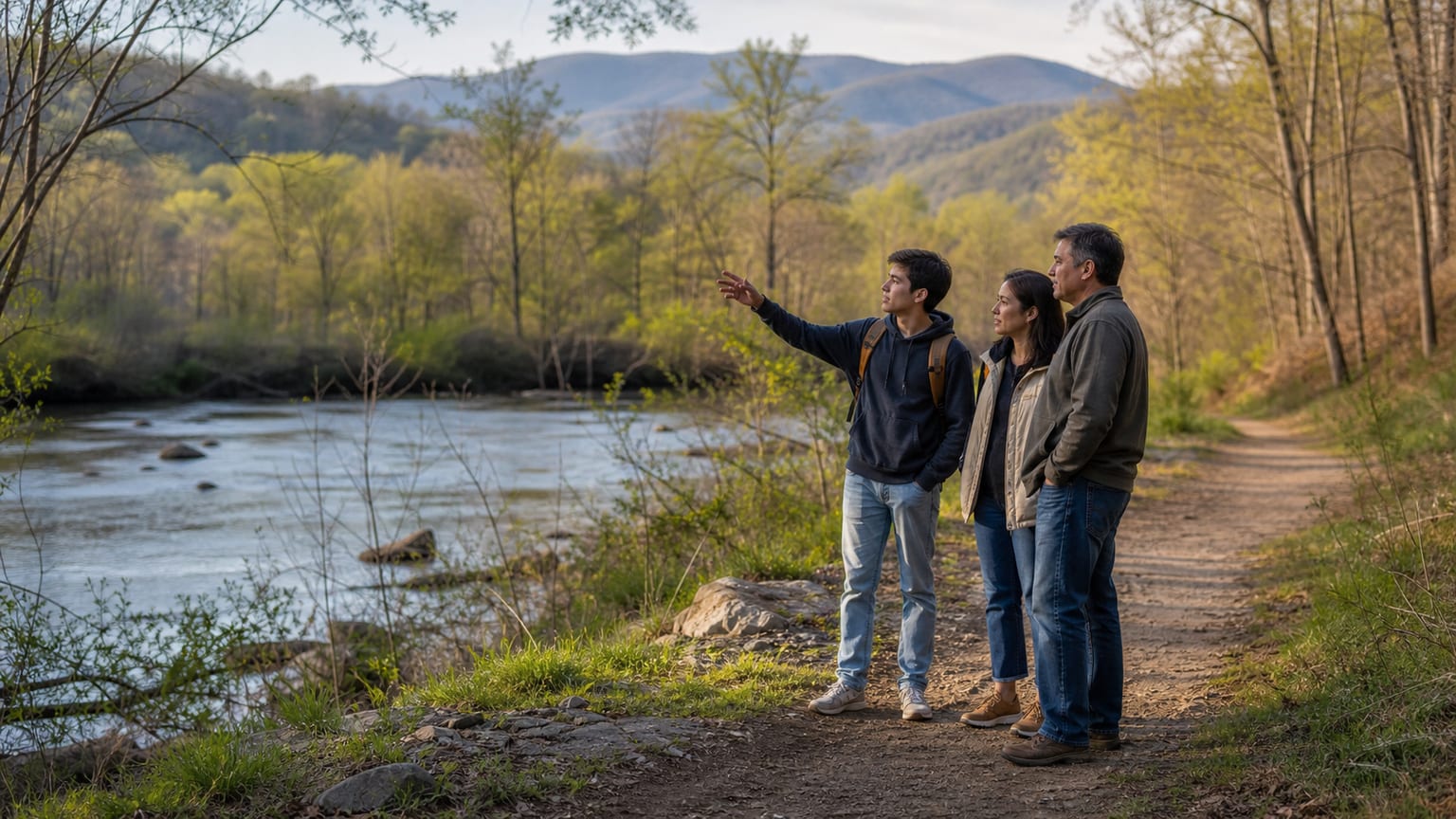 How Do the Blue Ridge, Rivanna River, and Four Seasons Shape Charlottesville Life?