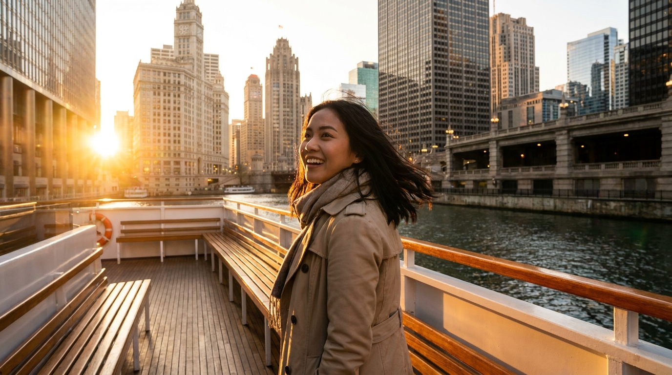 ทัวร์เรือสถาปัตยกรรม Chicago และ Riverwalk: ทัวร์สถาปัตยกรรมที่มีชื่อเสียงที่สุดในโลก