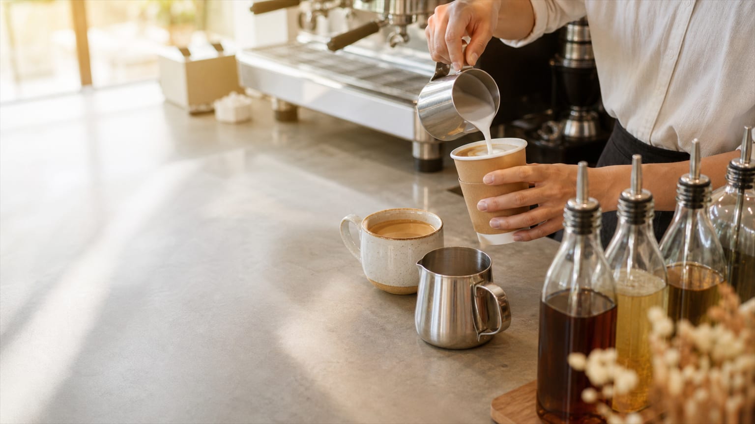 So passen Sie Kaffee und Getränke auf Englisch an