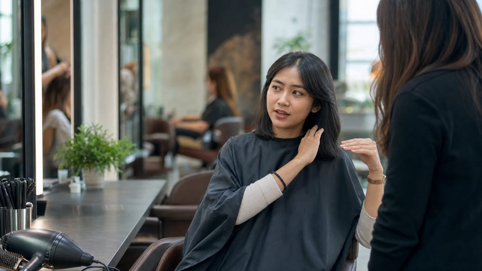 Bahasa Inggris Salon Rambut dan Tukang Cukur di AS: Mendapatkan Potongan yang Kamu Inginkan