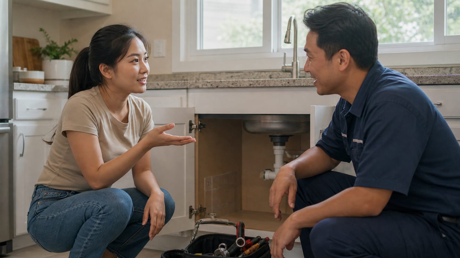 ภาษาอังกฤษสำหรับการซ่อมบ้านในสหรัฐฯ: การโทรขอบริการและการซ่อมให้เสร็จ