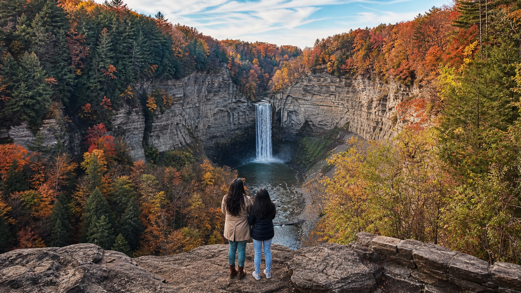 ¿Es un fin de semana de cascadas o follaje otoñal un buen momento para visitar los colleges de Ithaca?