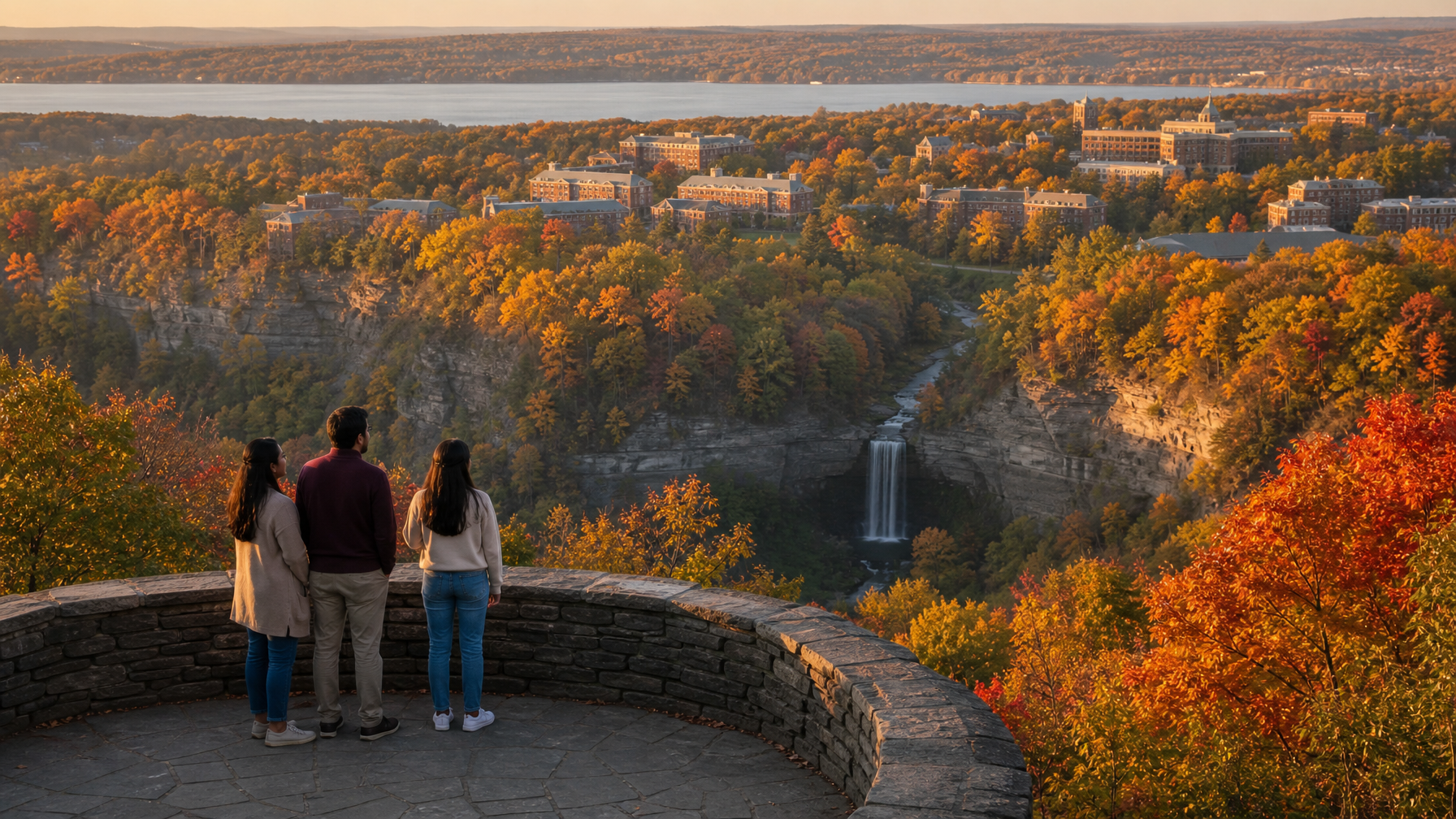 क्या इथाका colleges visit करने के लिए एक waterfall या fall-foliage weekend अच्छा समय है?