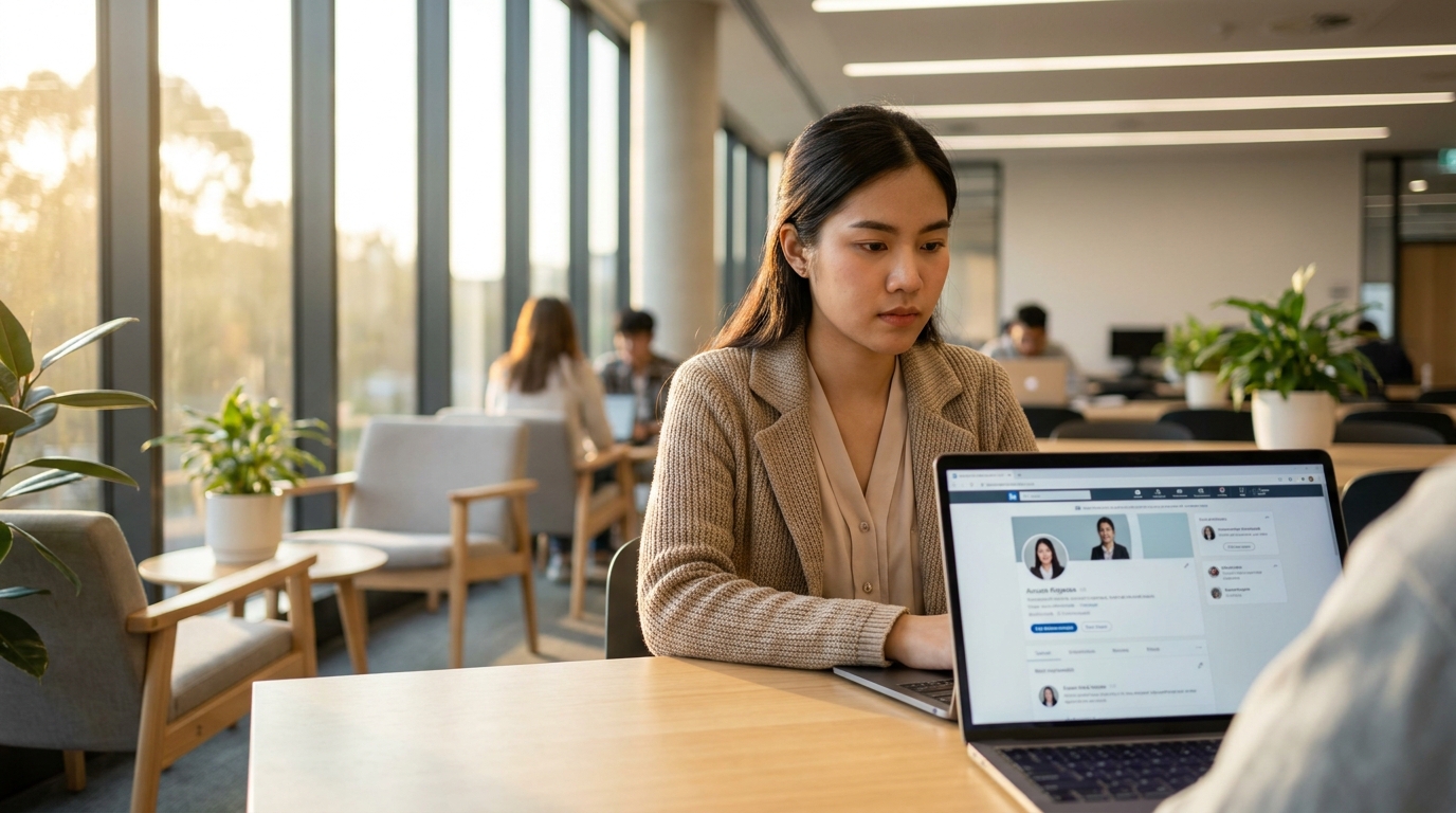 LinkedIn สำหรับนักศึกษาต่างชาติ — คู่มือตั้งค่าฉบับสมบูรณ์