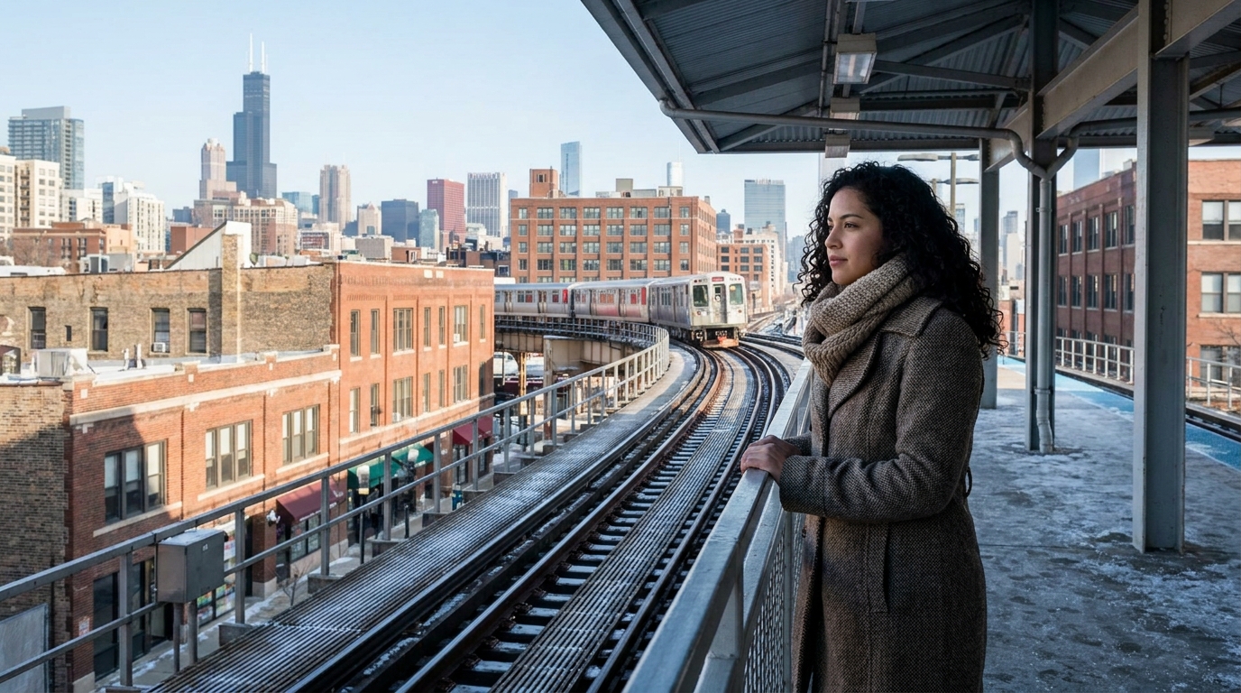Vivir en Chicago sin coche: el tren 'L' de CTA, Metra, barrios estudiantiles y el desplazamiento invernal