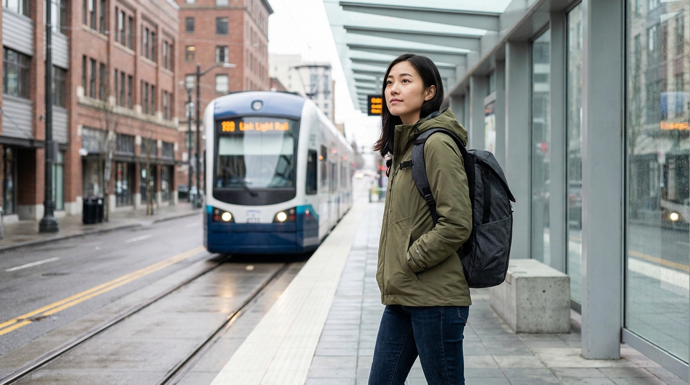 車なしでシアトルに住む:Link light rail、UW U-Pass、バス、フェリー、自転車インフラ