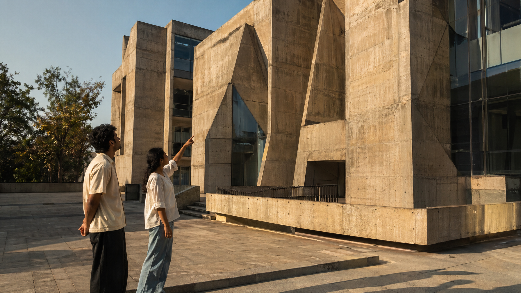 Louis Kahn की दो Yale इमारतें: 1953 की Art Gallery और 1974 की British Art Center, इक्कीस वर्ष के अंतराल पर