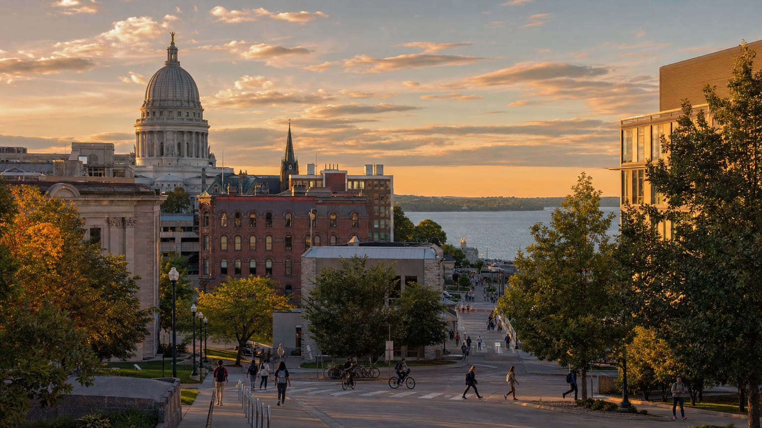 Why Does Madison Feel Like a State Capital, University Town, and Lake City at Once?