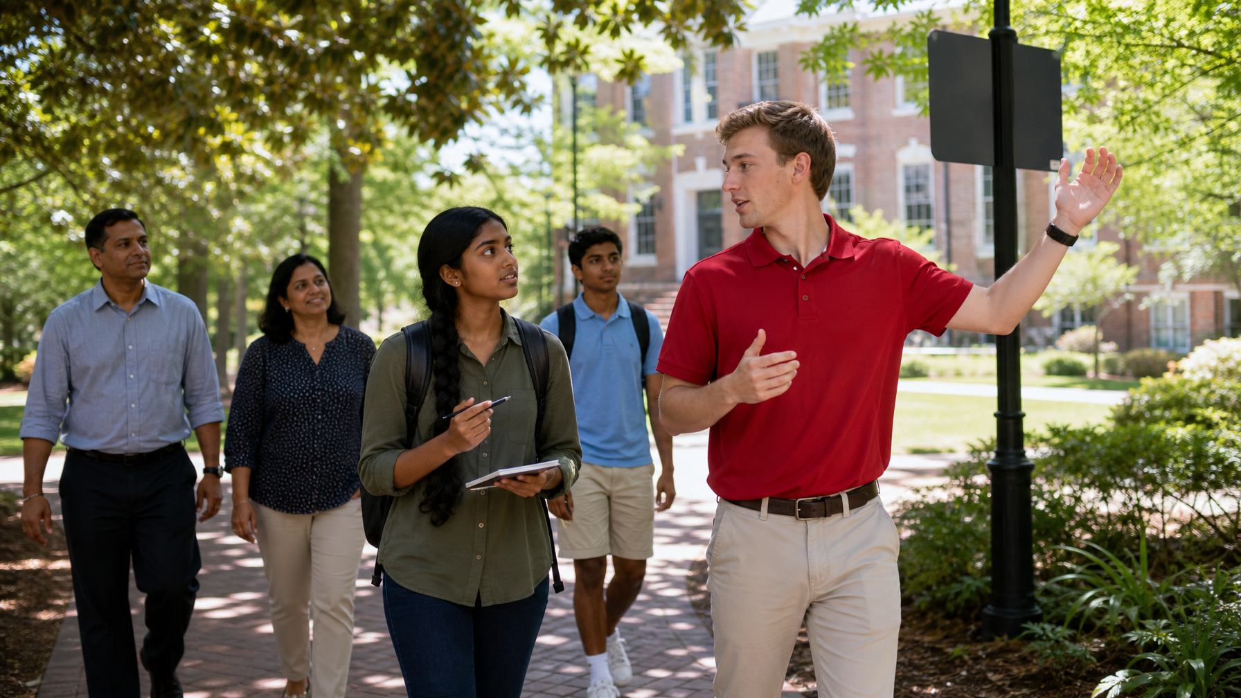 Nashville campus tour पर कौन से English प्रश्न आपको अधिक सीखने में मदद करते हैं?