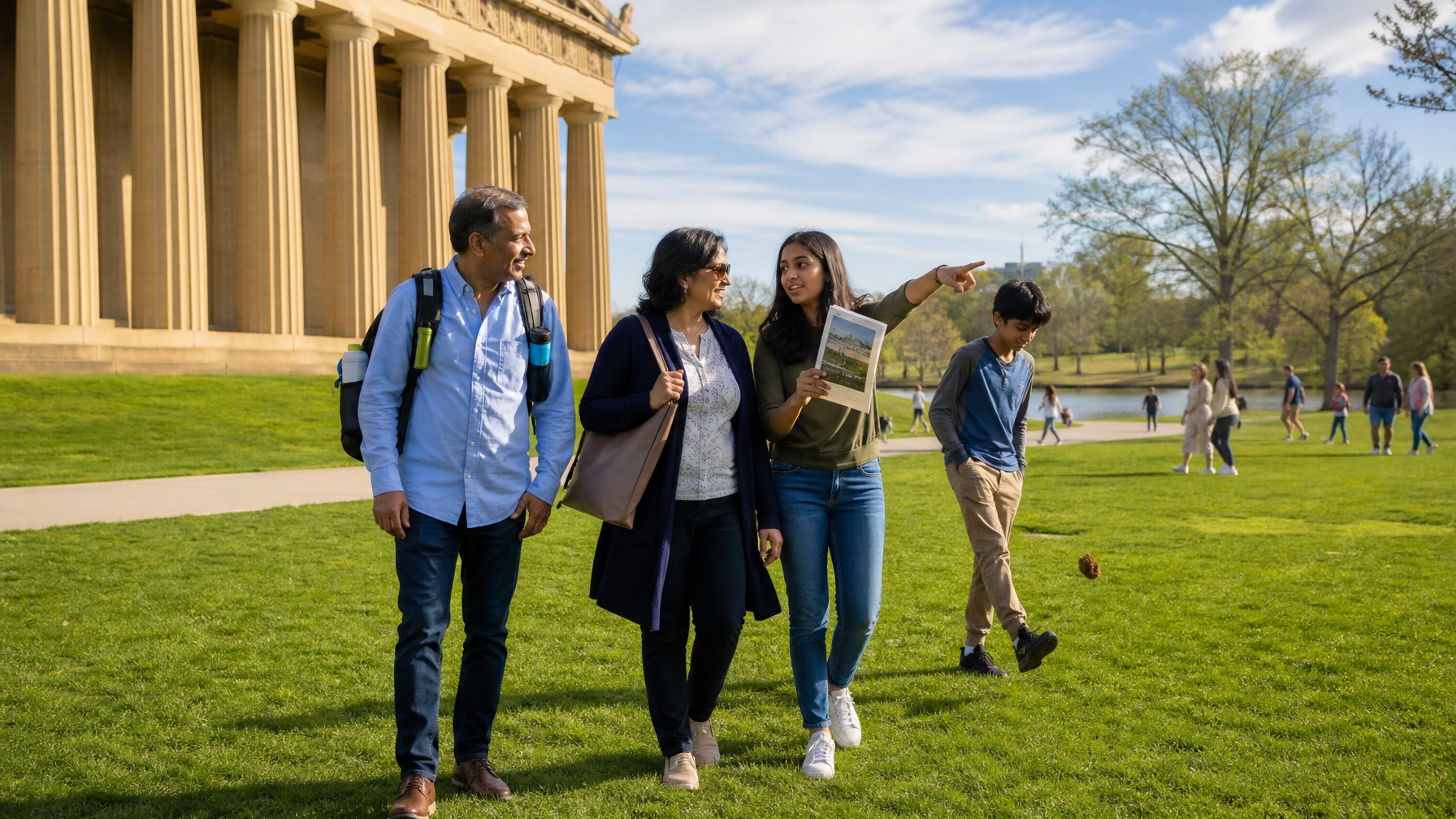 एक परिवार Nashville में पाँच study-travel दिनों की योजना कैसे बनाए?