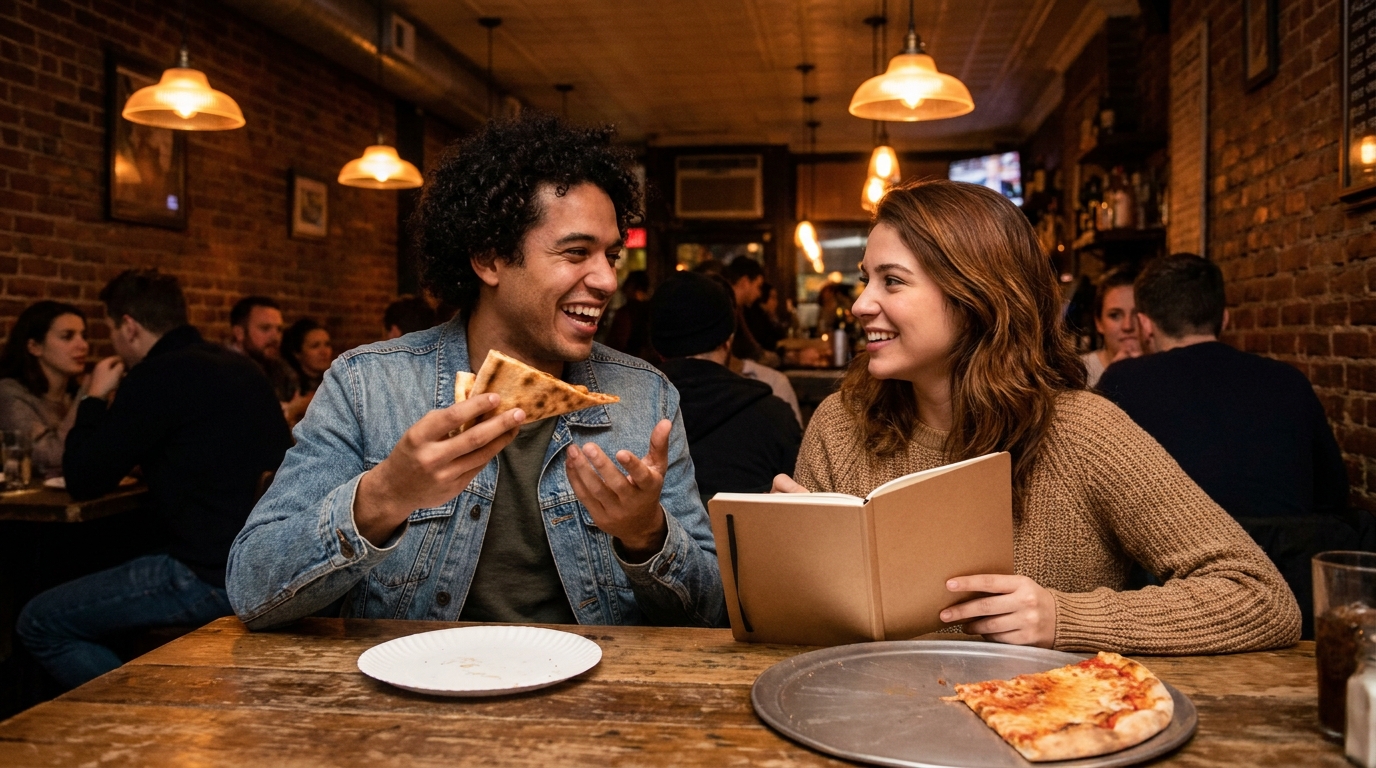 Mergulho Profundo na Pizza de NYC: História, Estilos e Material para Fala Descritiva