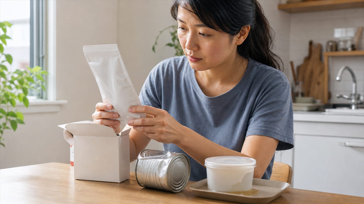 看出商品問題:包裝用語,封膜破損、滲漏與有效期限