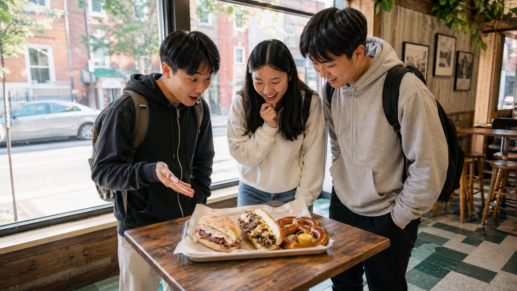 Philly Cheesesteak, Roast Pork Sandwich và Soft Pretzel: ba món ăn định nghĩa Philadelphia cho sinh viên quốc tế