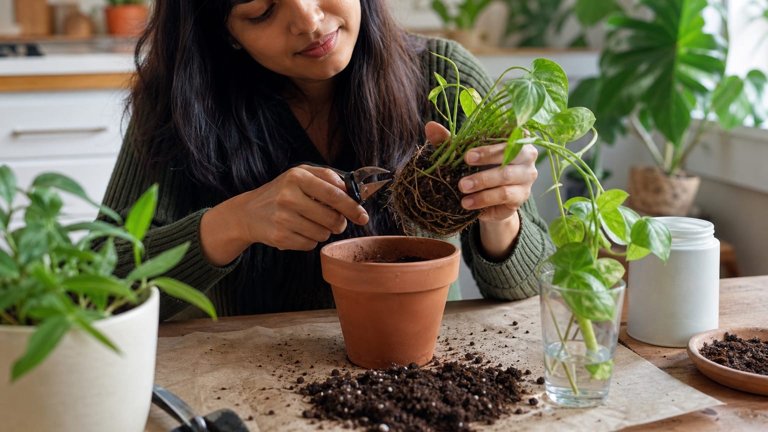 किसी पौधे को बेहतर बढ़ने में मदद करने के बारे में कैसे बात करें