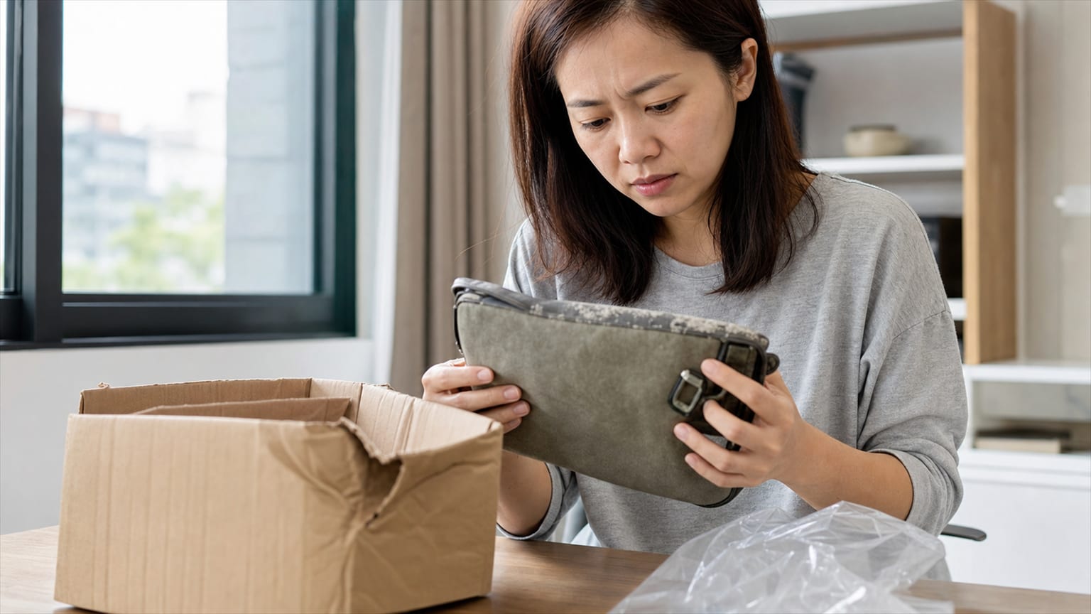 把商品問題說清楚：damaged、defective、sealed、used 與 worn