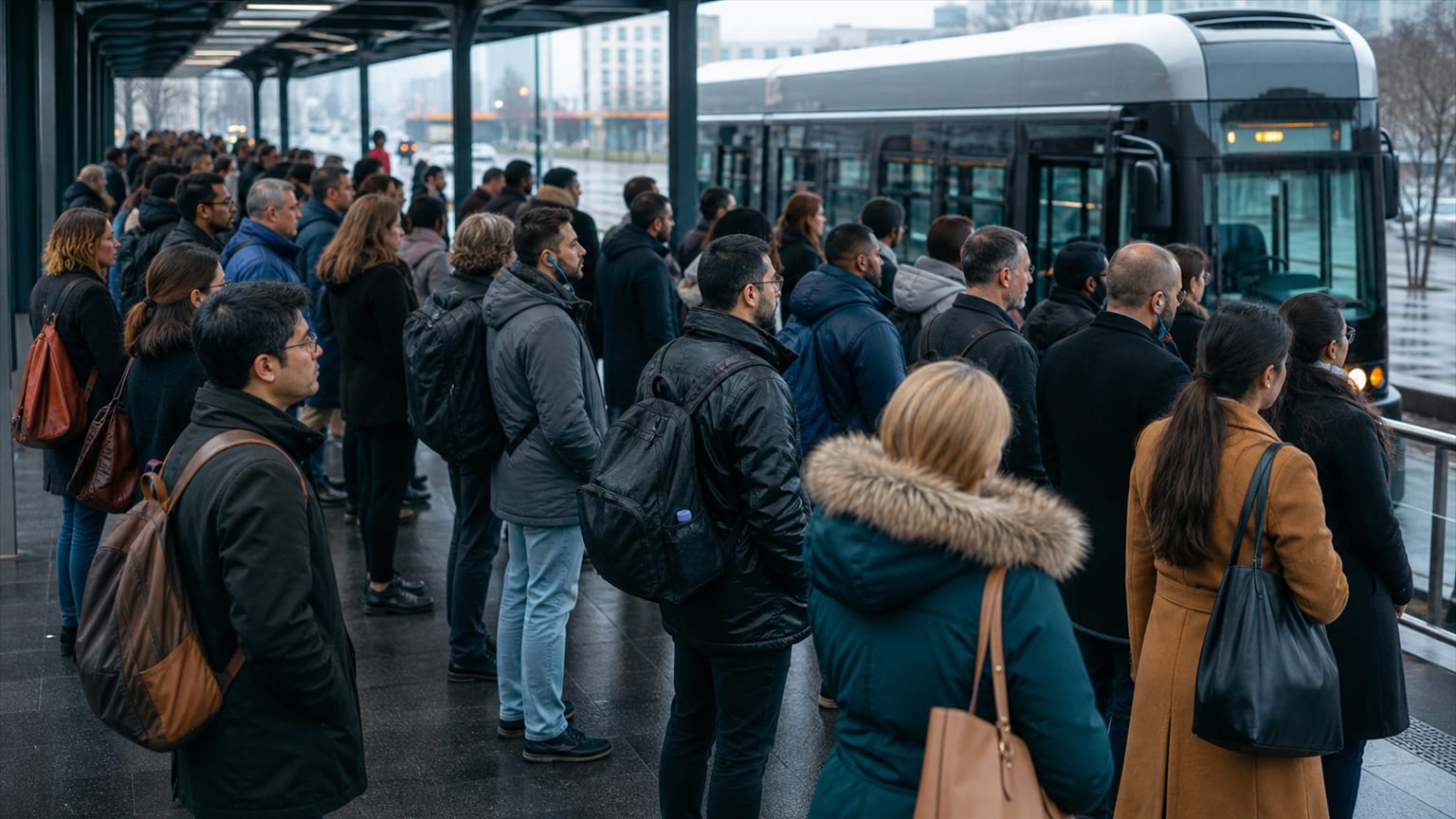 Cómo explicar la aglomeración y los retrasos del transporte público en inglés