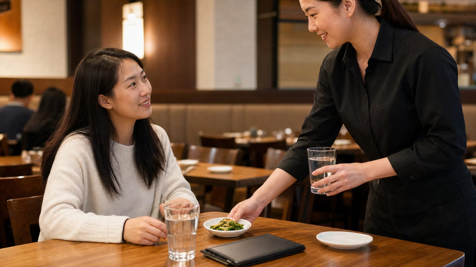 在餐廳得到你需要的:份量、續杯、配菜、買單與訂位