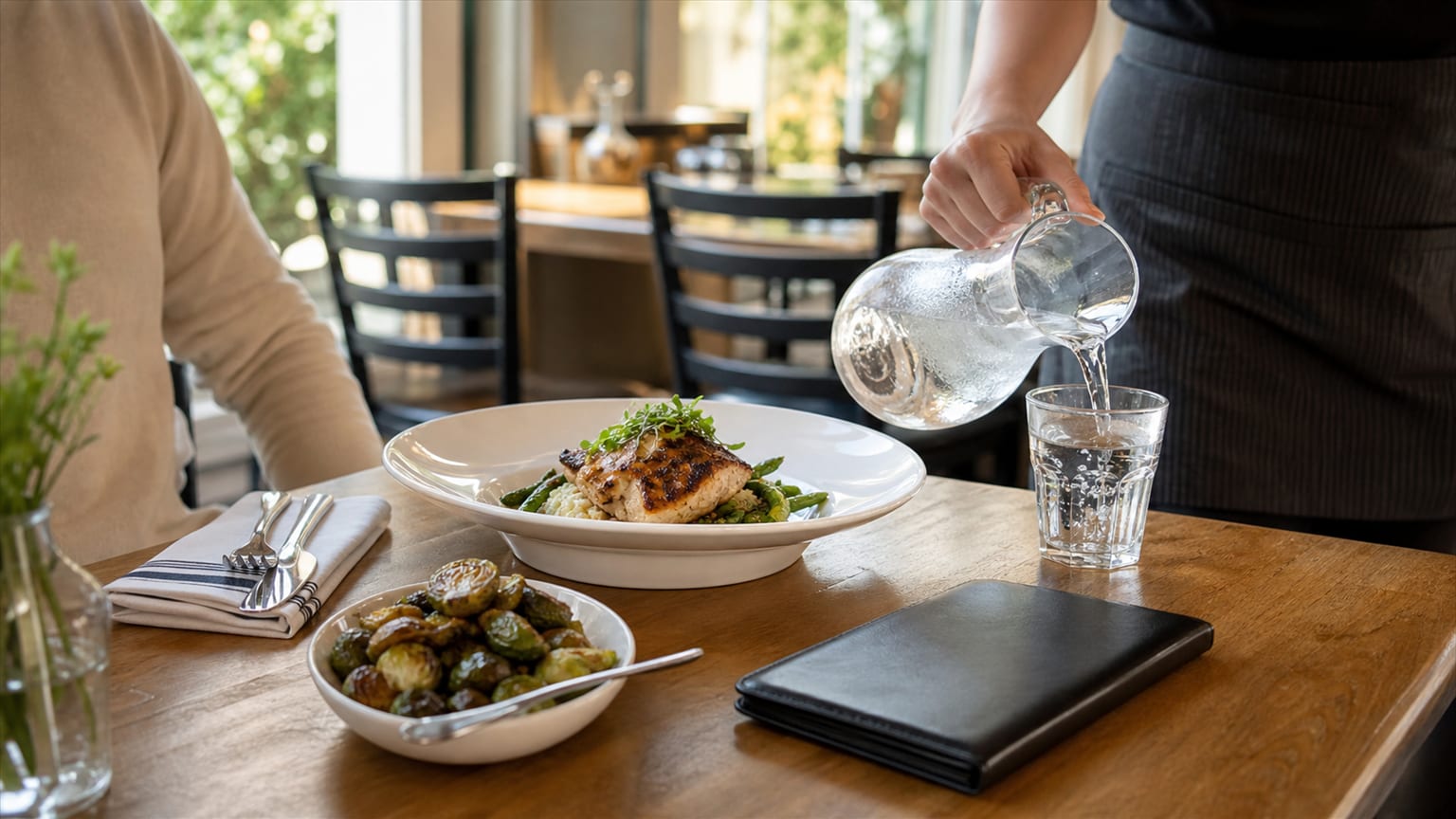 Obtenir ce qu'il vous faut au restaurant : portions, recharges, accompagnements, addition et réservations