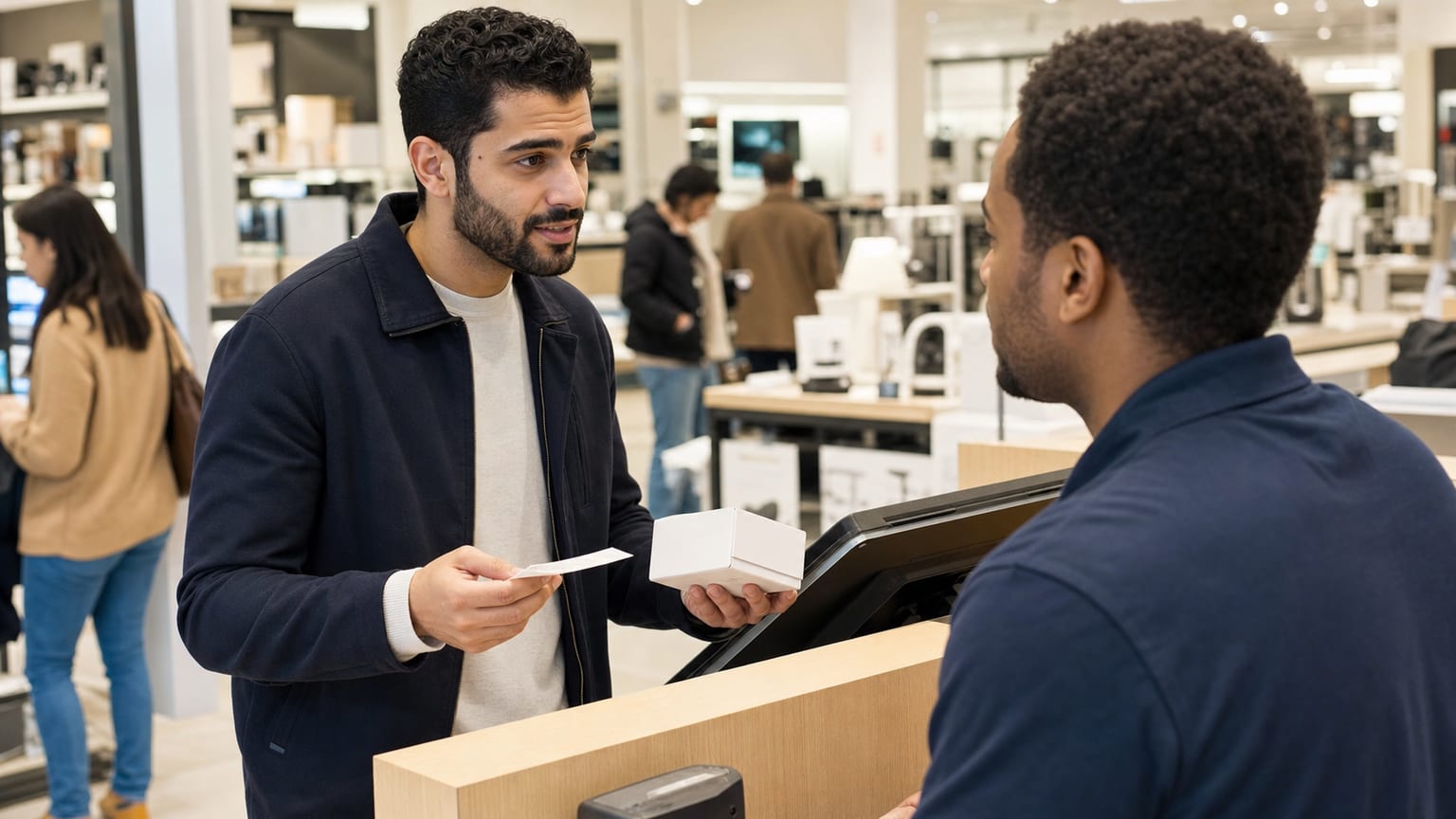إنجليزية الإرجاع والاستبدال في الولايات المتحدة: ماذا تقول عند المنضدة