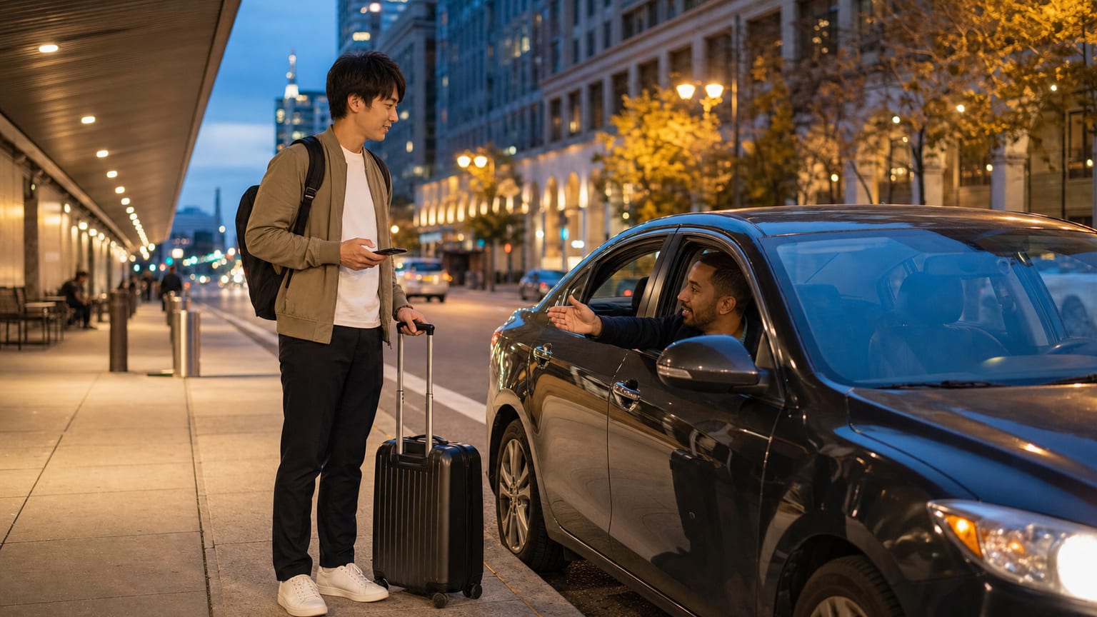 アメリカで配車サービスとタクシーを使うときの英語