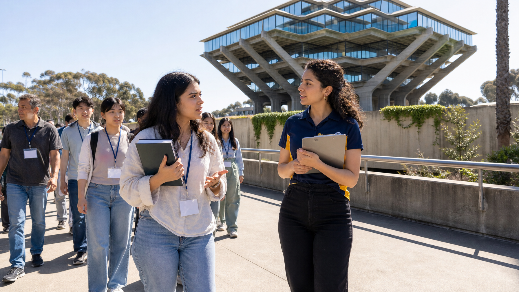 ما الإنجليزية التي تساعدك على طرح أسئلة أفضل في جولة حرم San Diego؟