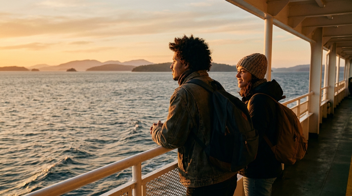 San Juan Islands, Ferries do Puget Sound e Avistamento de Orcas: Prática de Fala em Torno de um Sistema Marítimo em Funcionamento