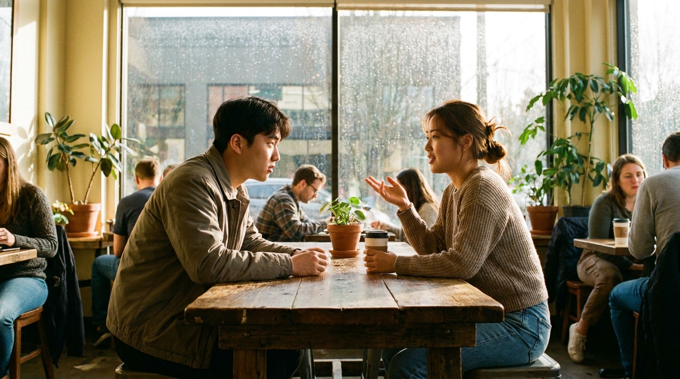Seattle의 커피 세기: Starbucks, Third-Wave 로스터, 그리고 커피 어휘를 통한 말하기 연습