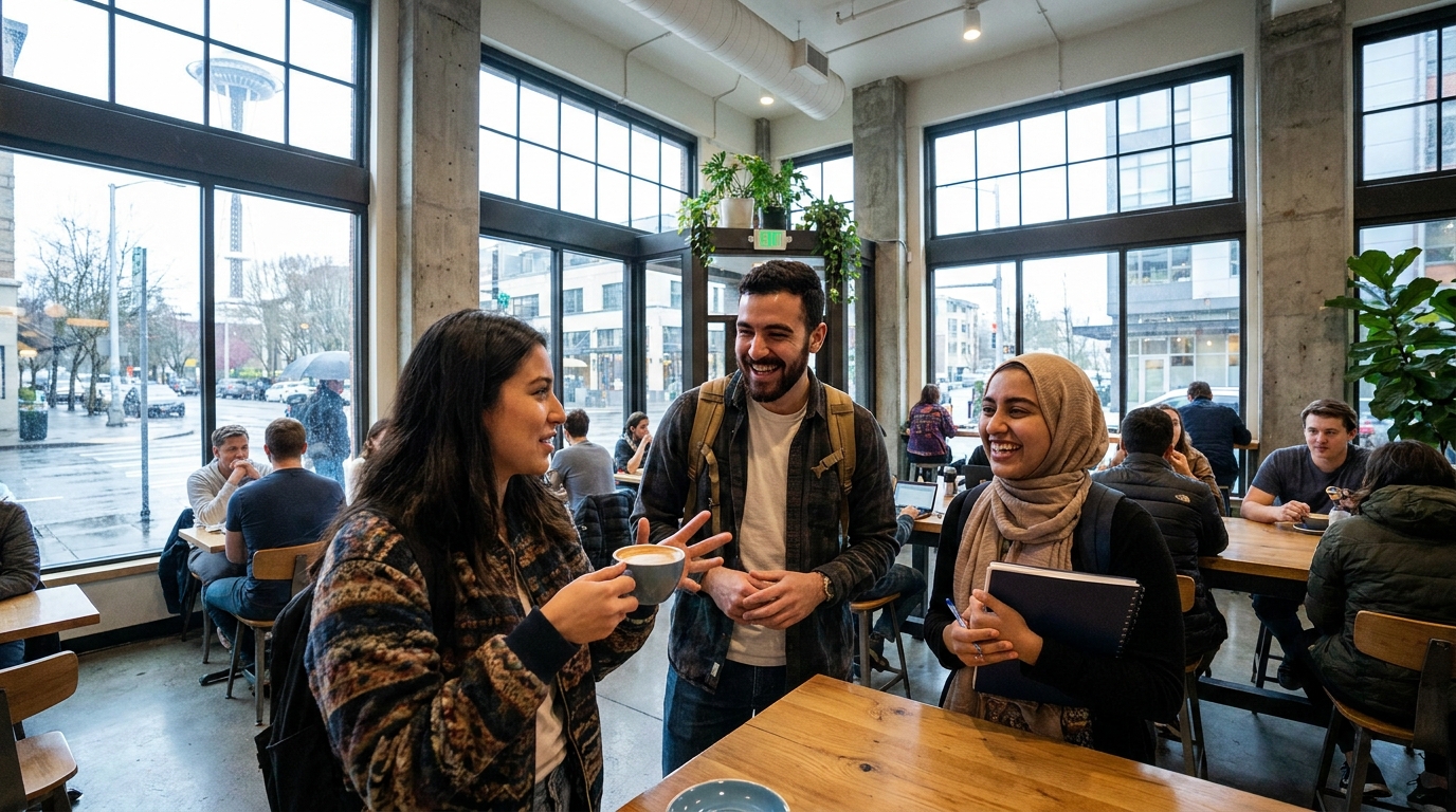 Seattle's Coffee Century: Starbucks, Third-Wave Roasters, and Speaking Practice Through Coffee Vocabulary