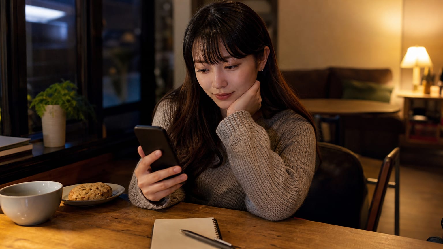 気になる人へのテキスト英語：キュートに、カジュアルに、重すぎず