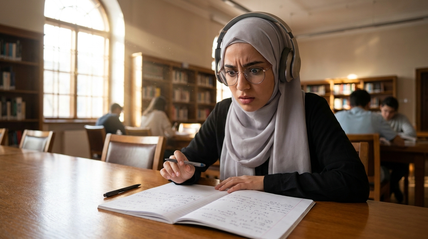 كيف أتابع محادثة أكاديمية في قسم الاستماع في توفل 2026؟
