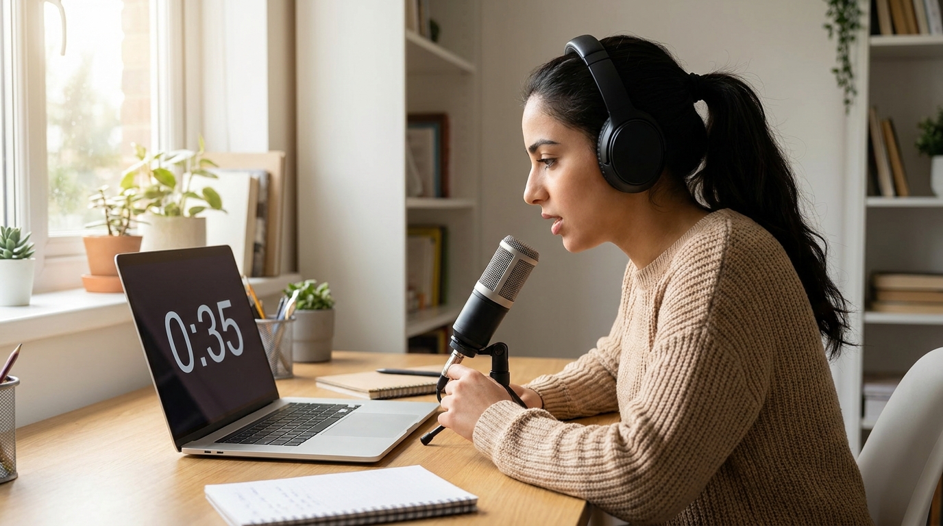 كيف أقدّم إجابة مكتملة في 45 ثانية فقط في قسم Speaking من TOEFL؟