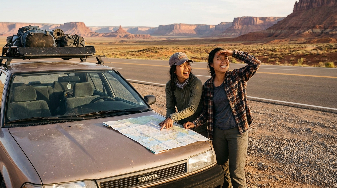Road trip Mỹ với ngân sách sinh viên — Lộ trình, mẹo & chi phí ẩn