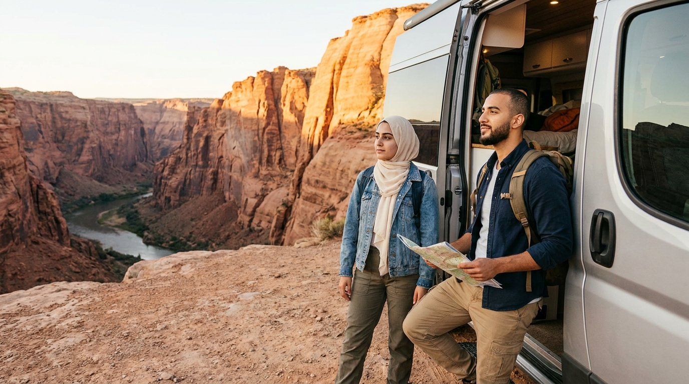 السفر بالكامبرفان والـ RV في أمريكا — هل يستحق للطلاب؟